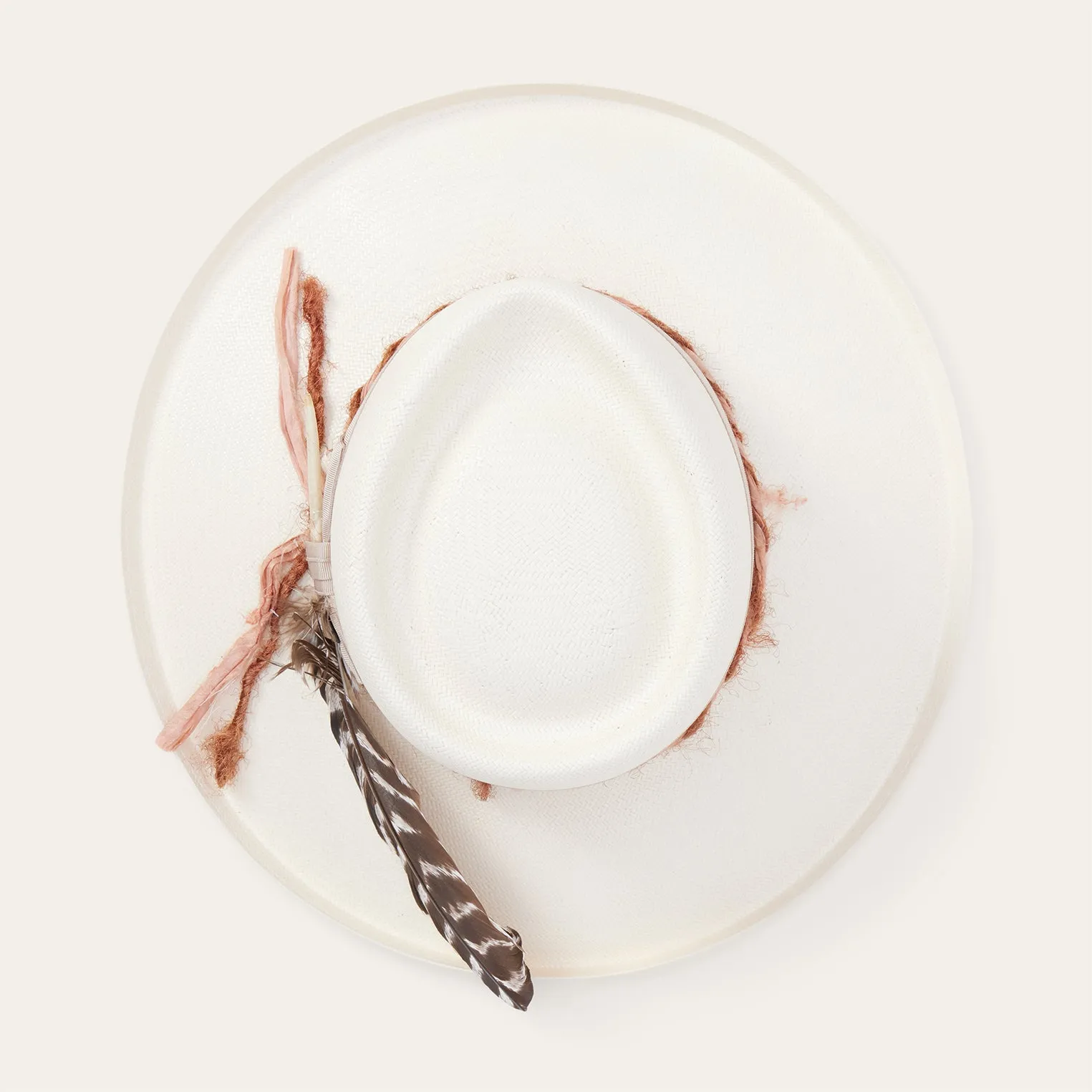 Kings Row Shantung Straw Fedora -STETSON