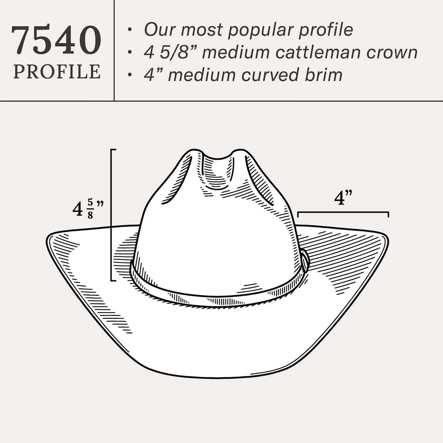 Lariat 5X Cowboy Hat - 4 5/8" Crown -STETSON
