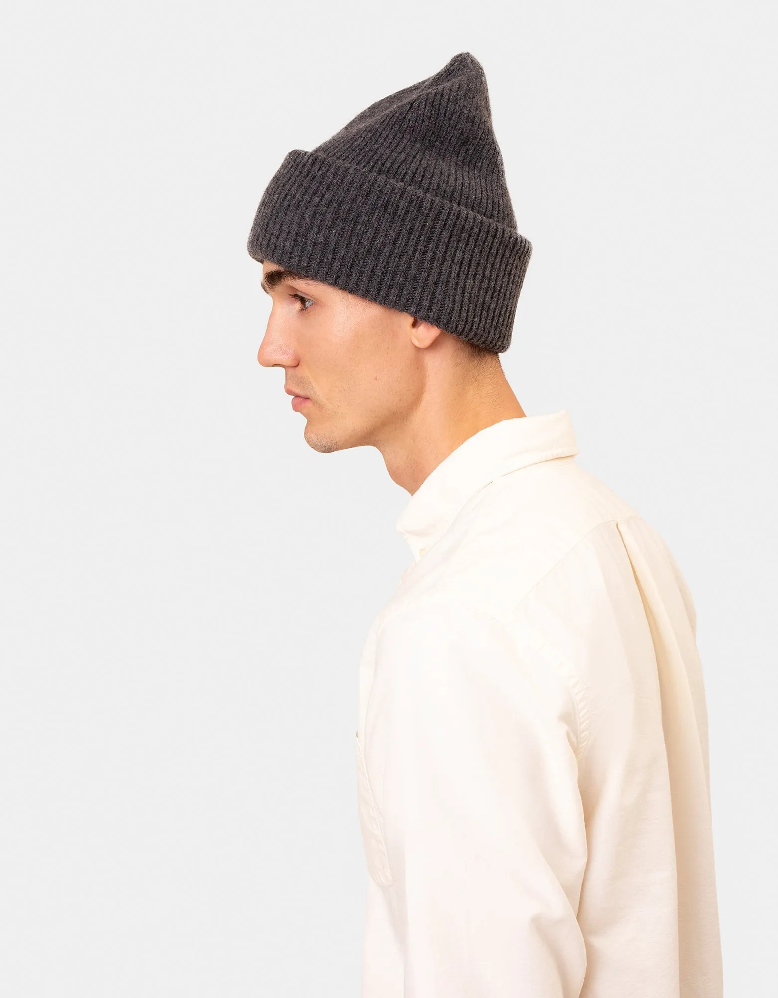 Merino Wool Hat - Stone Blue