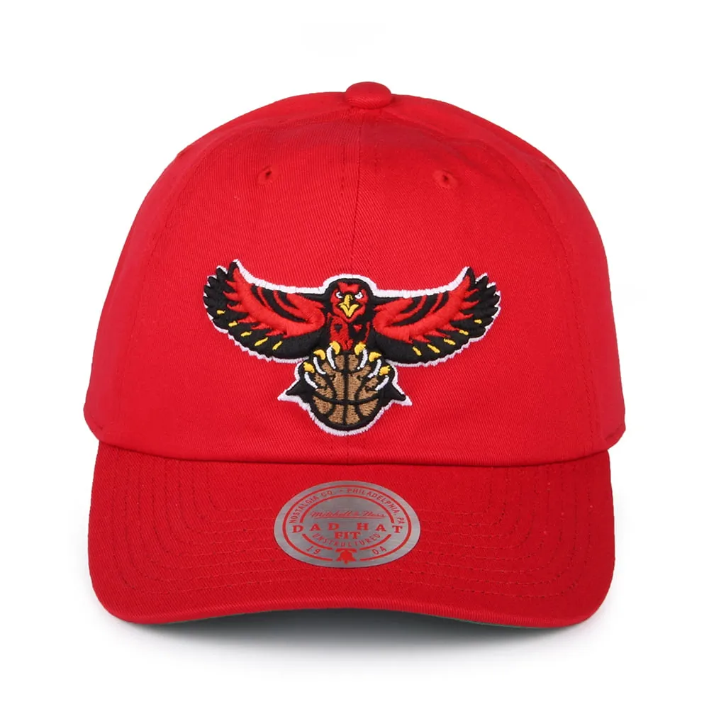 Mitchell & Ness Atlanta Hawks Strapback Cap - NBA Team Ground HWC - Red
