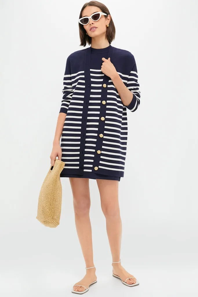Navy and White Stripe Knit Marie Dress
