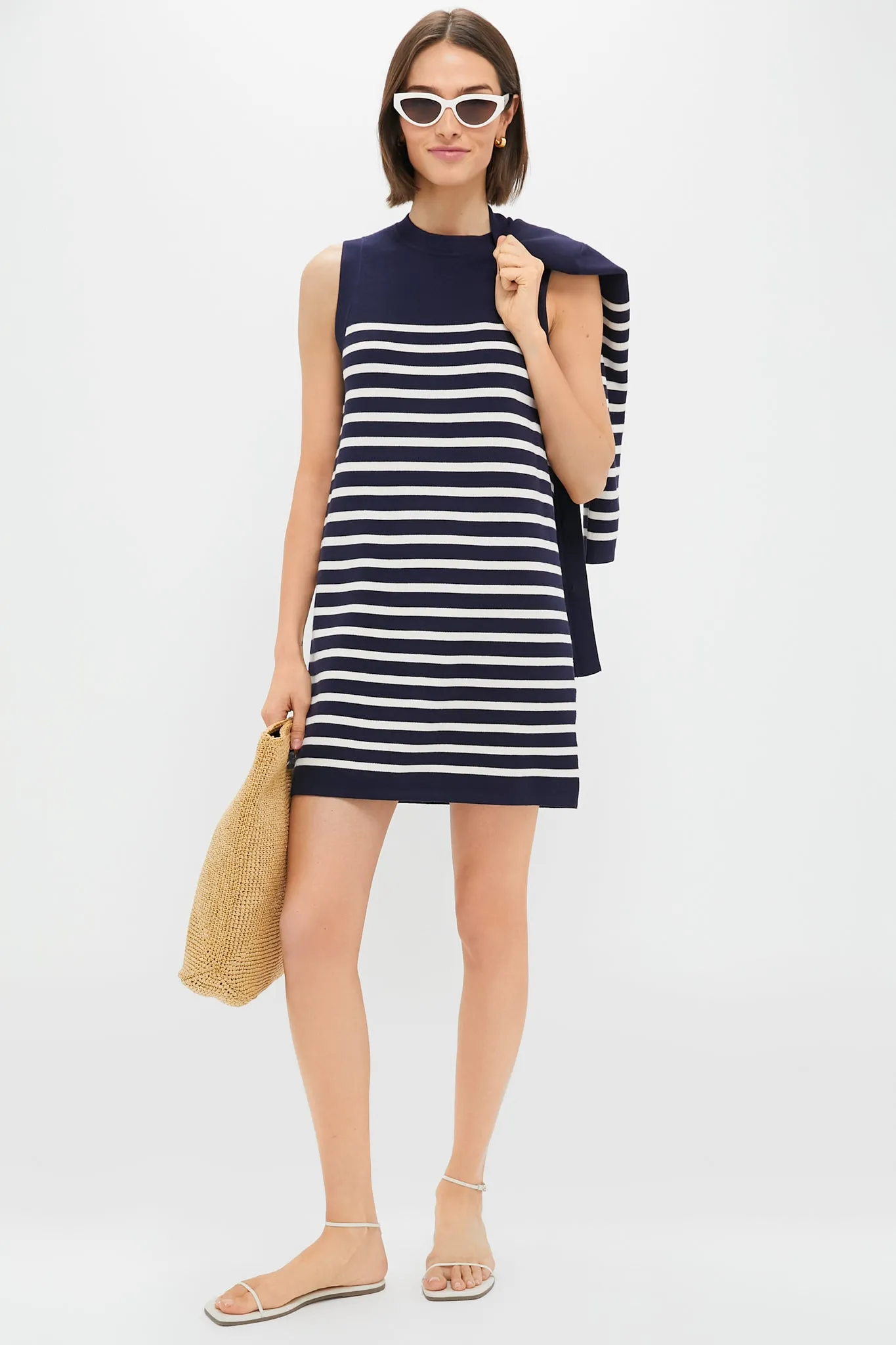 Navy and White Stripe Knit Marie Dress