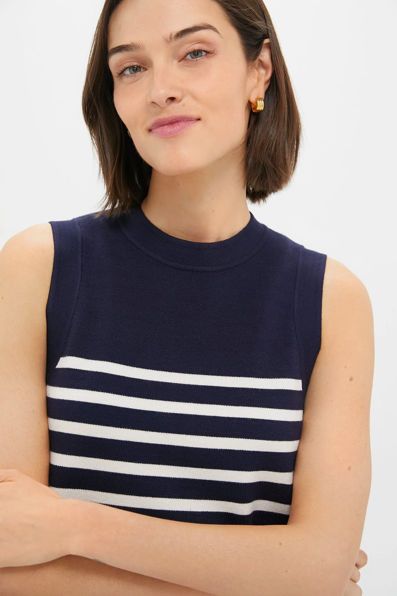Navy and White Stripe Knit Marie Dress