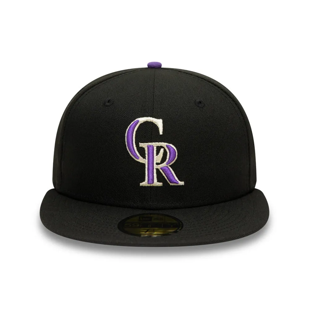 New Era 59FIFTY Colorado Rockies Baseball Cap - MLB On Field AC Perf - Black