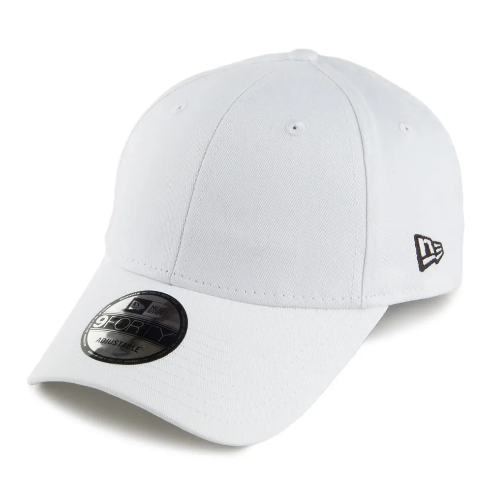 New Era 9FORTY Blank Baseball Cap - Flag Collection - White