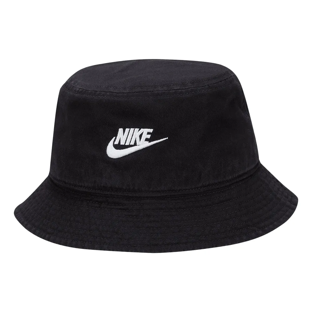 Nike Golf Hats Apex Futura Washed Cotton Bucket Hat - Black-White