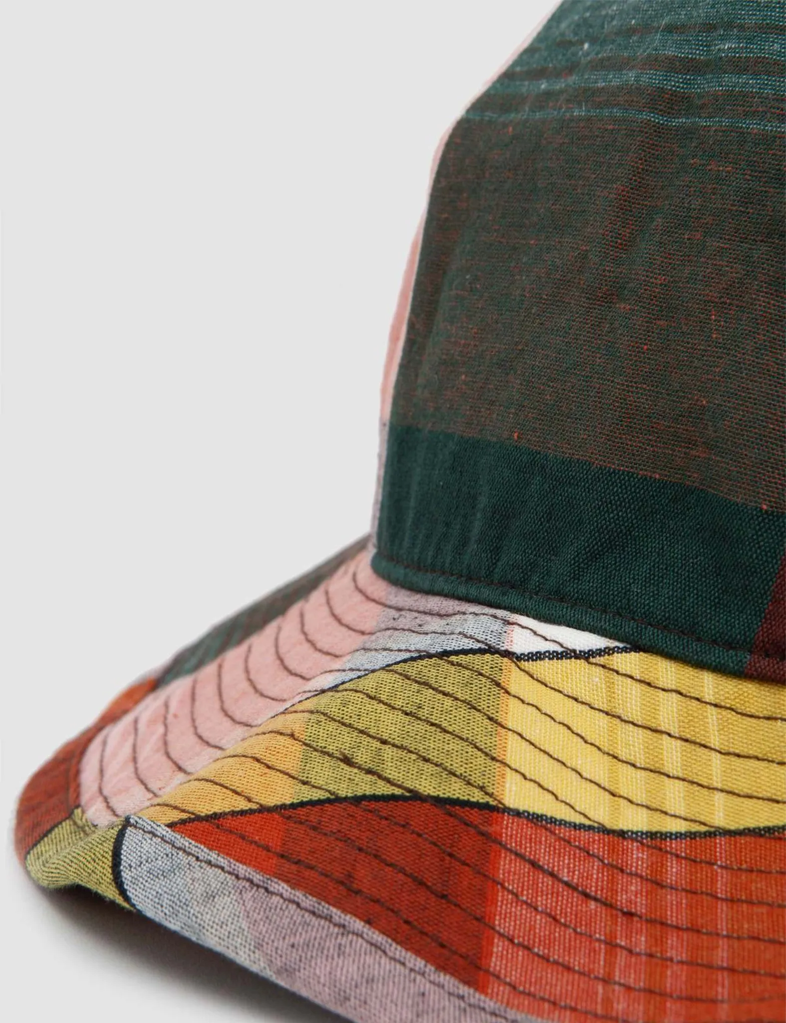 orSlow Original Check Metro Hat - Navy Blue