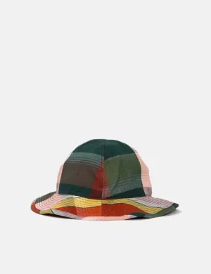 orSlow Original Check Metro Hat - Navy Blue