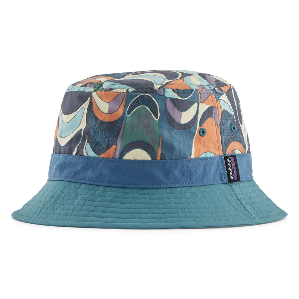 Patagonia Hats Swallowtail Geo Wavefarer Bucket Hat - Blue-Multi