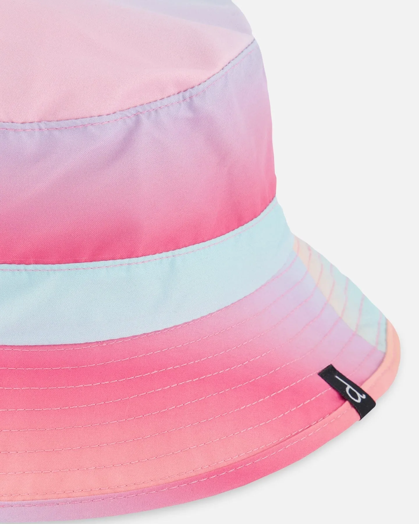 Printed Beach Sun Hat Pink, Orange, And Turquoise