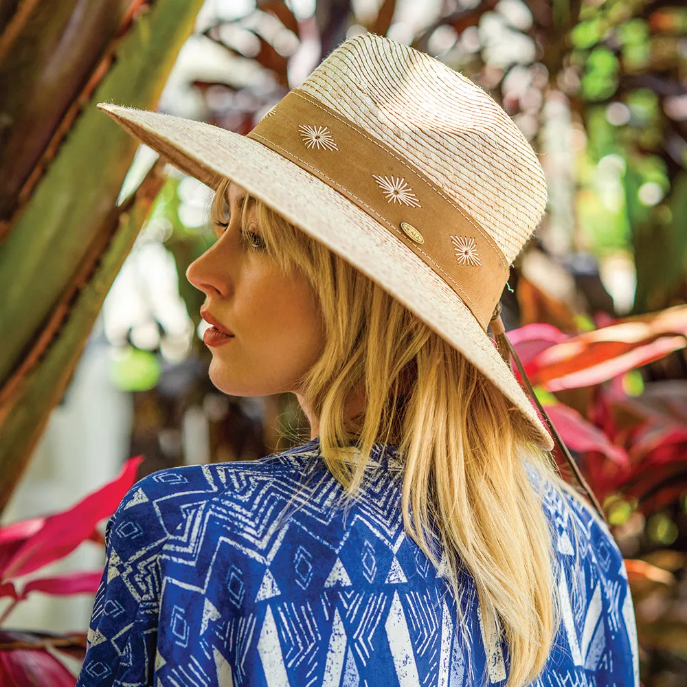 Scala Hats Bianca Palm Safari Fedora Hat - Natural
