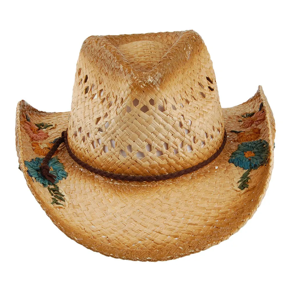 Scala Hats San Minata Raffia Cowboy Hat - Natural