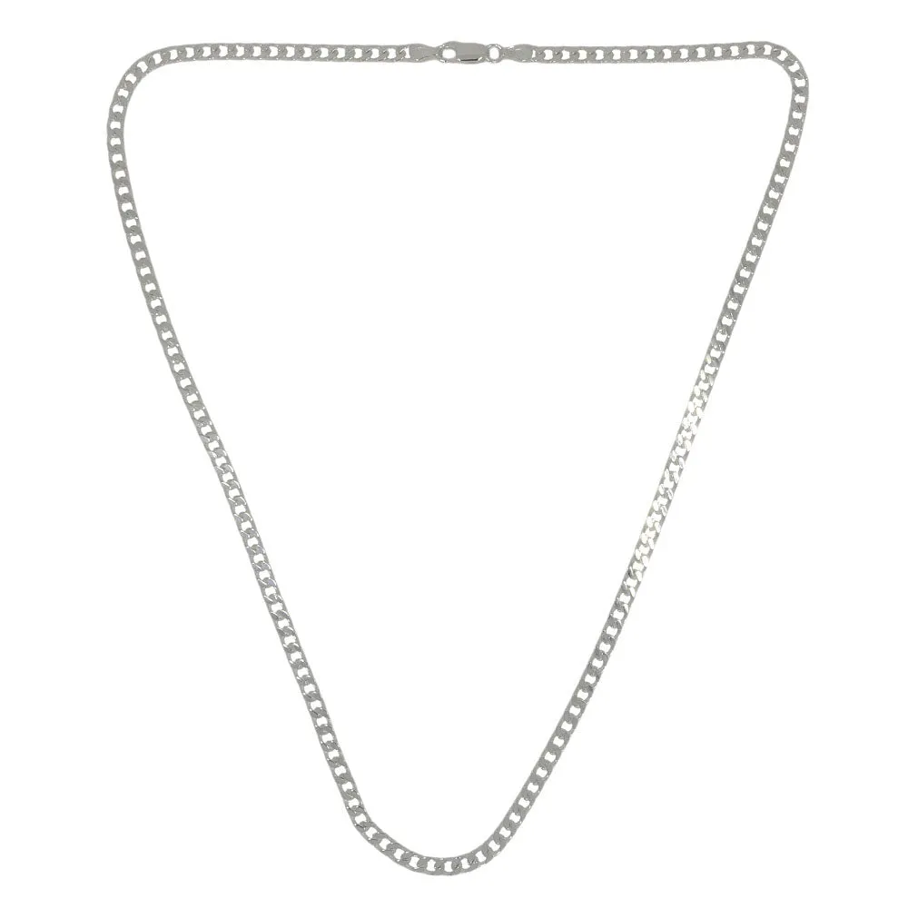 Sterling Silver Flat Curb Chain 20"