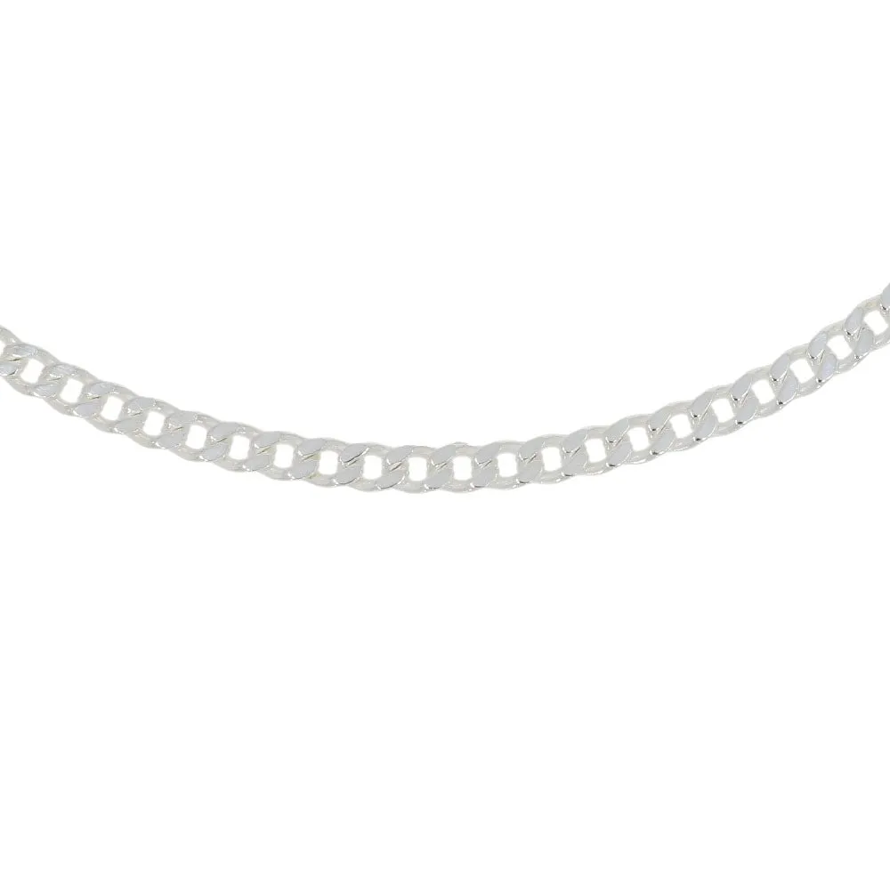 Sterling Silver Flat Curb Chain 20"