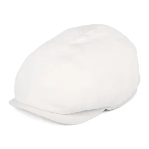 Stetson Hats Cotton Twill Newsboy Cap - White