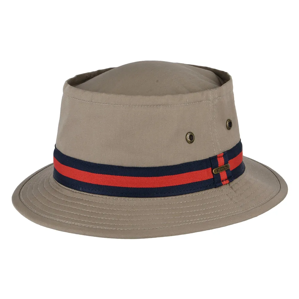 Stetson Hats Fishermans Bucket Pork Pie Hat - Beige