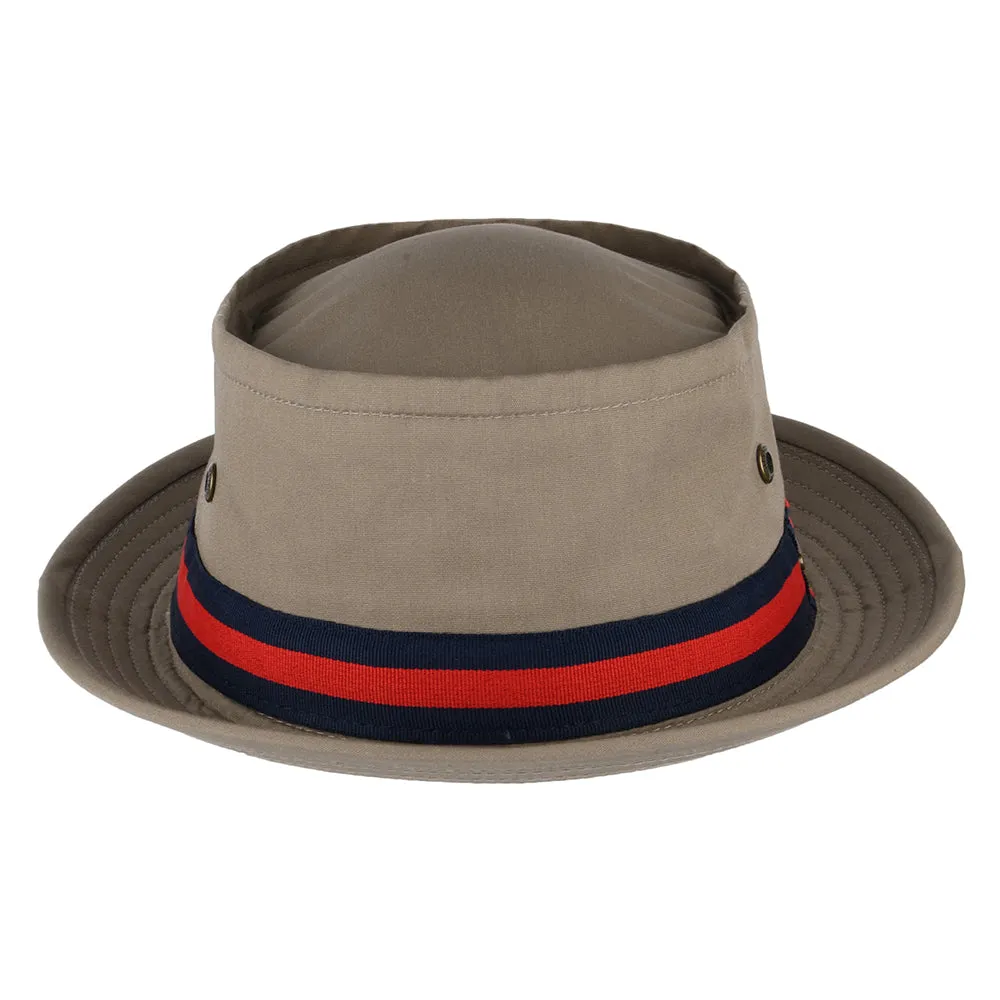 Stetson Hats Fishermans Bucket Pork Pie Hat - Beige