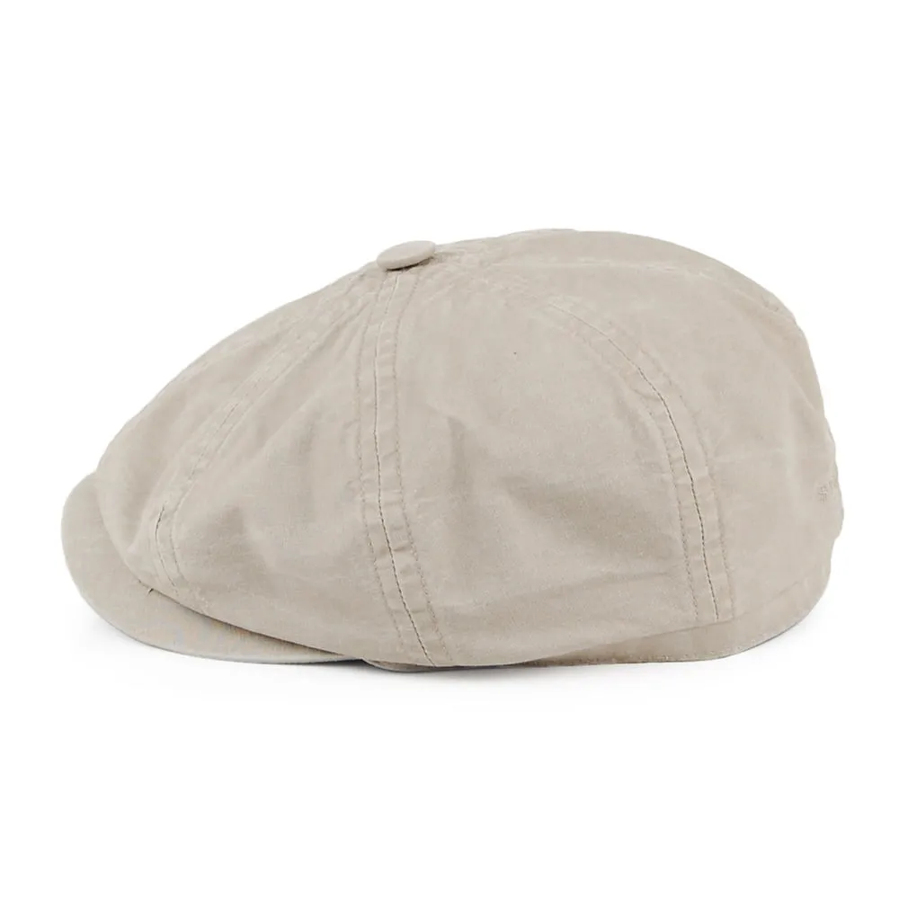 Stetson Hats Hatteras Washed Organic Cotton Newsboy Cap - Sand