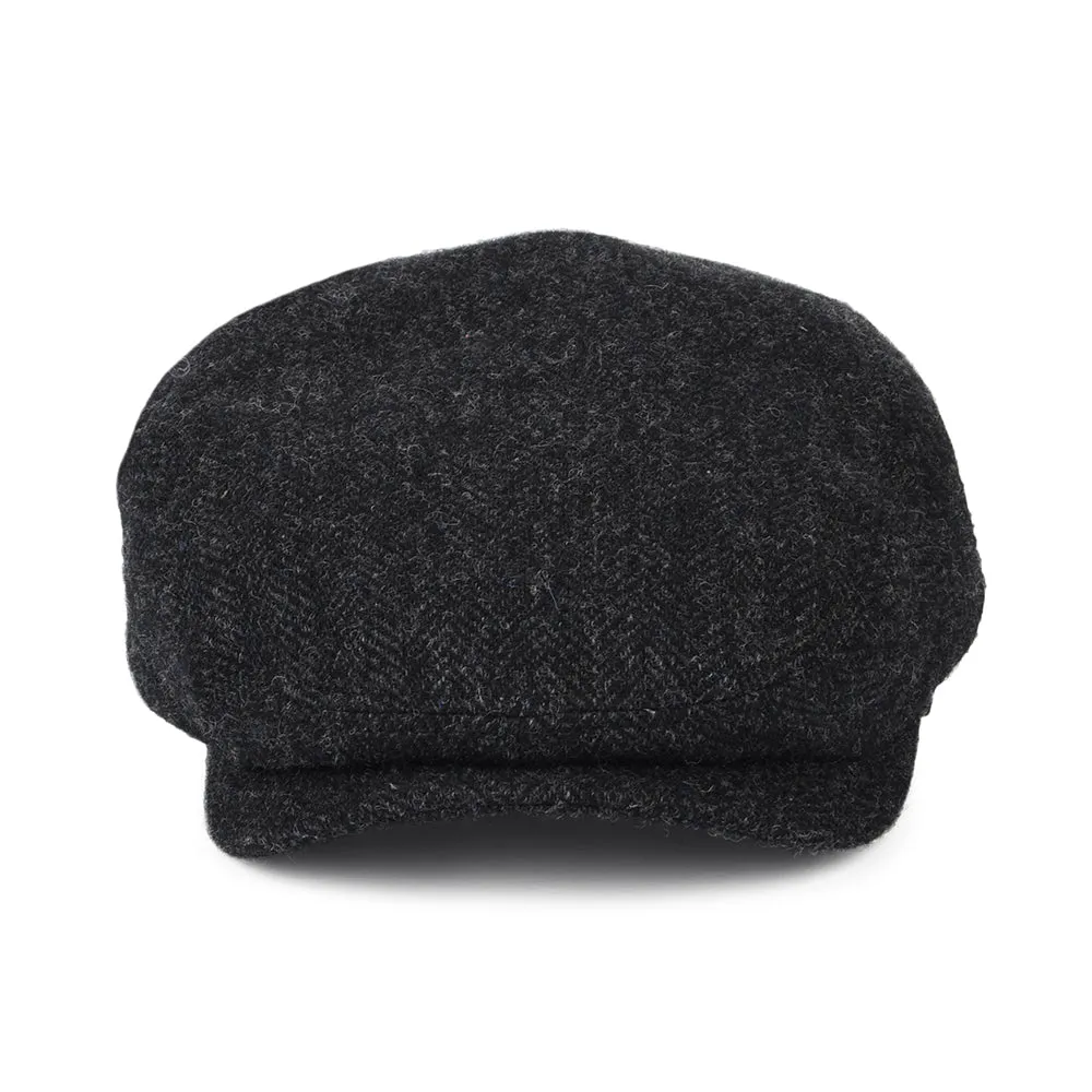 Stetson Hats Herringbone Wool Flat Cap - Dark Grey