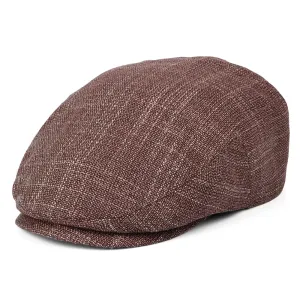 Stetson Hats Kent Virgin Wool-Silk Flat Cap - Red Mix