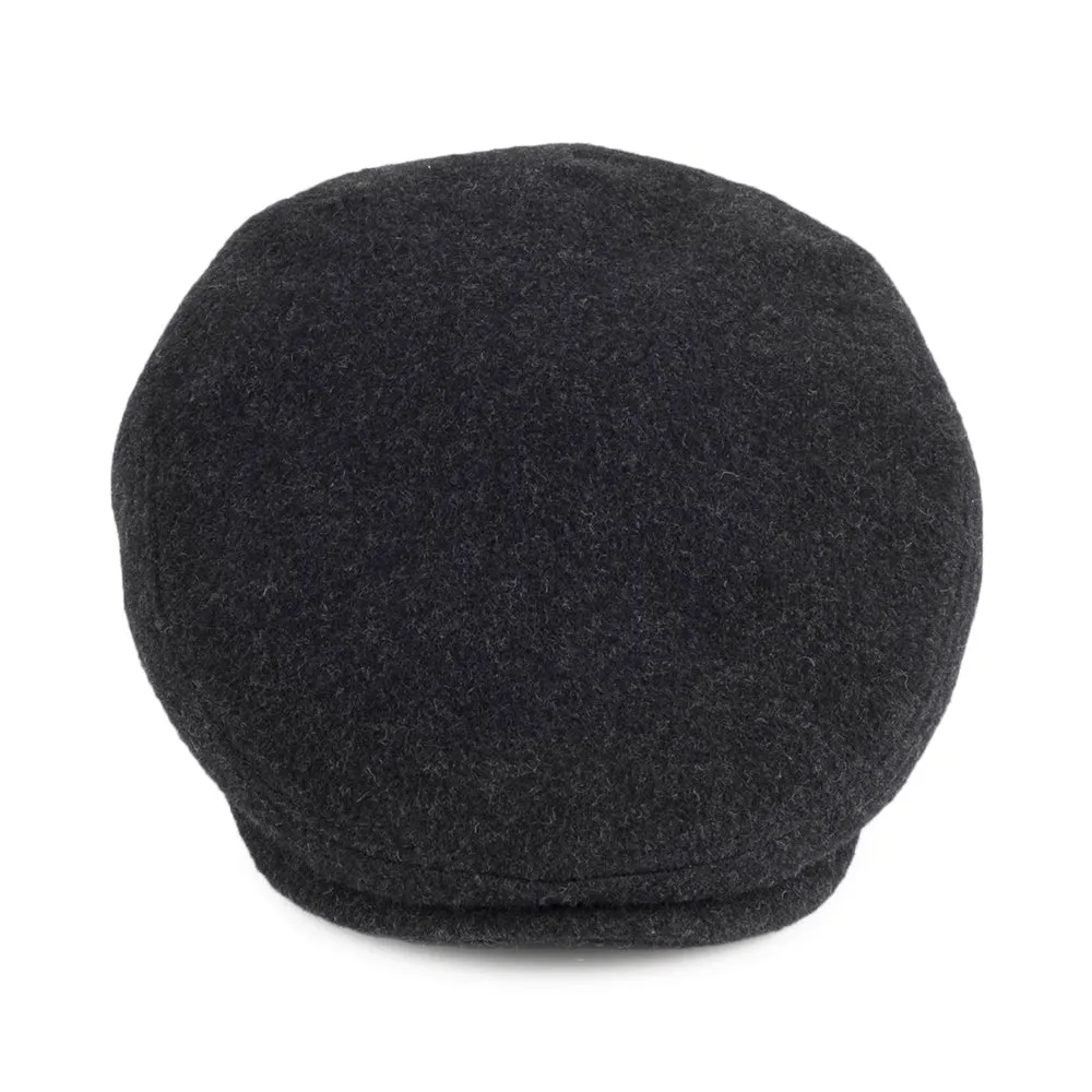 Stetson Hats Kent Wool-Cashmere Flat Cap With Earflaps - Charcoal