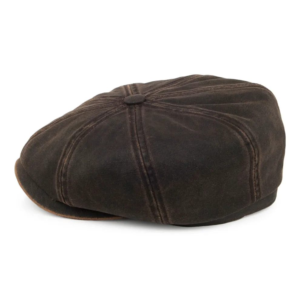 Stetson Hatteras Cope Water Resistant Newsboy Cap - Brown