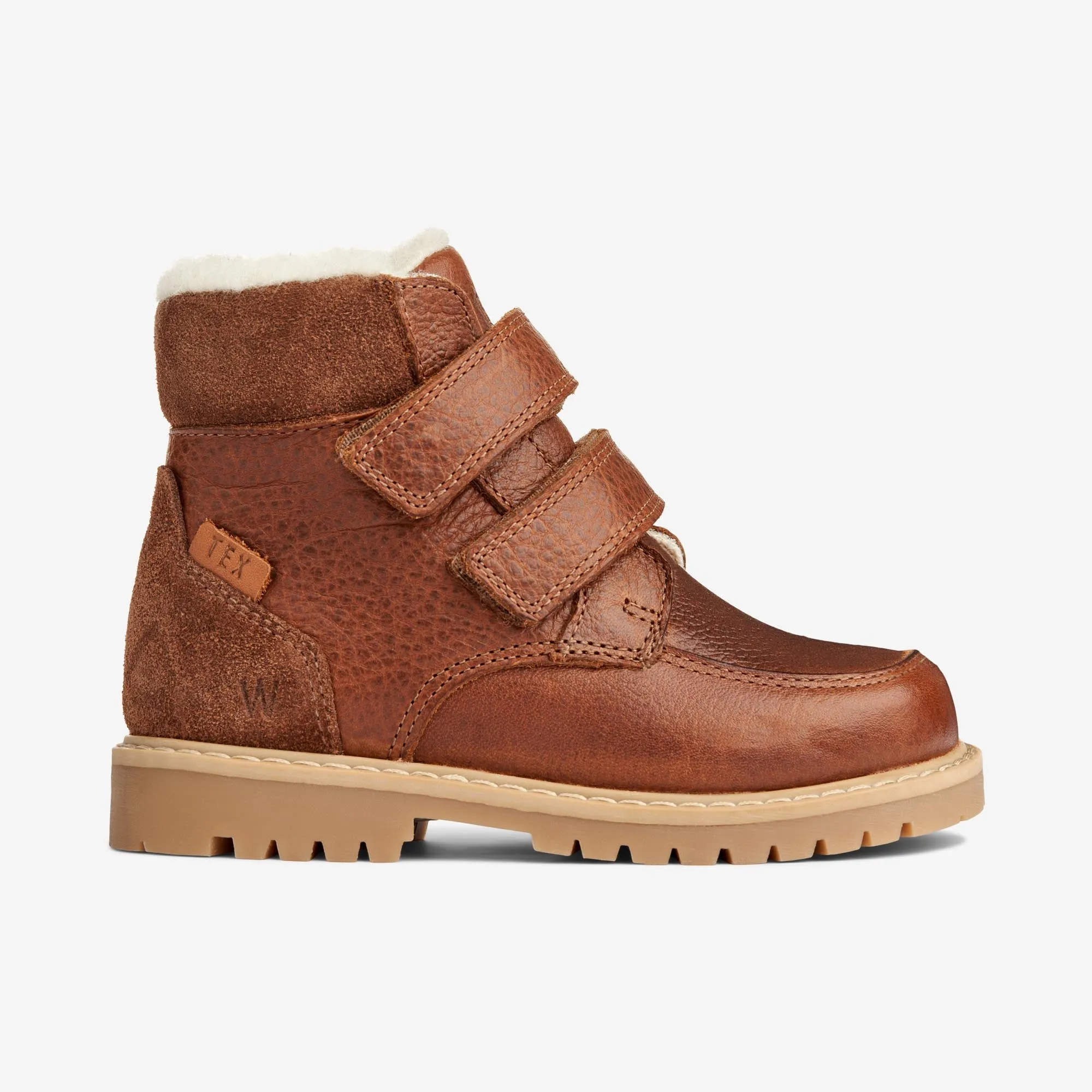 Stewie Tex Velcro Leather - cognac Wheat