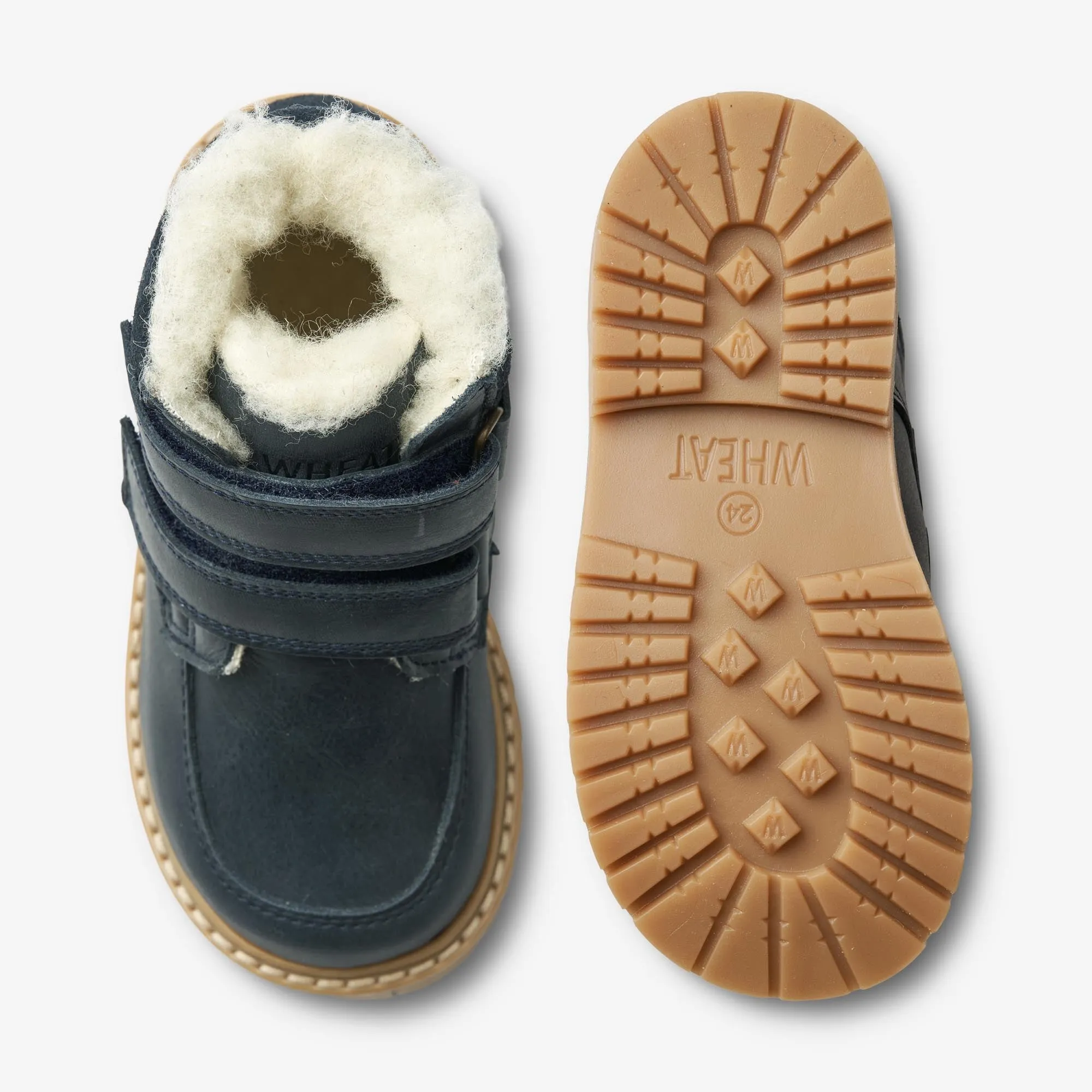 Stewie Tex Velcro Leather - navy Wheat