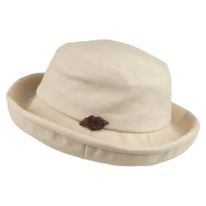 sur la tête Arbres Linen-Cotton Packable Bucket Hat - Beige