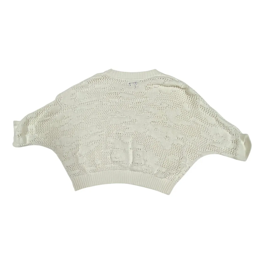 Sweater By Flat White In White, Size:Xs