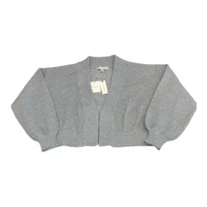 Sweater Cardigan By Flat White In Grey, Size:Osfm