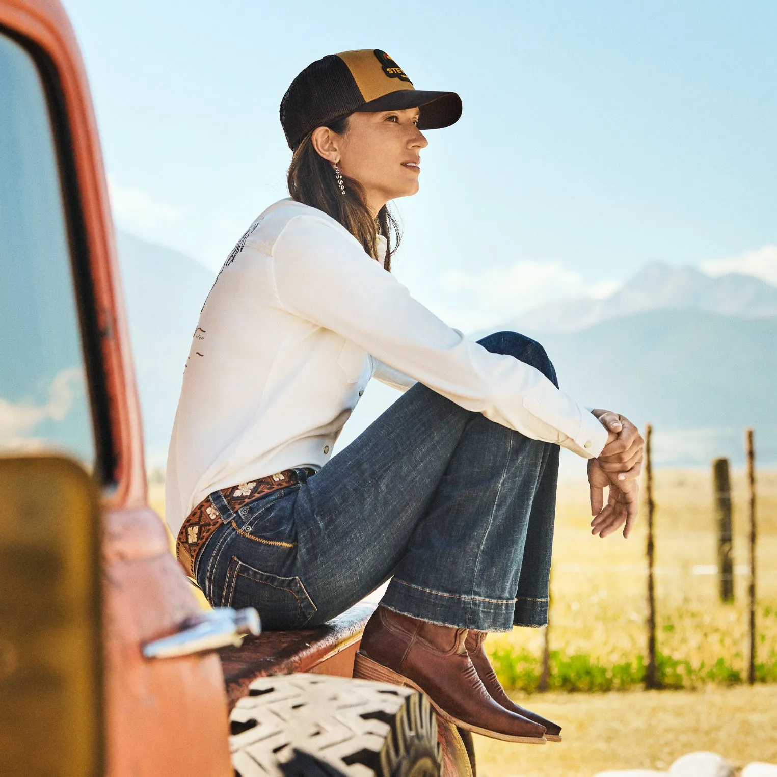 Tan Sunset Trucker Cap -STETSON
