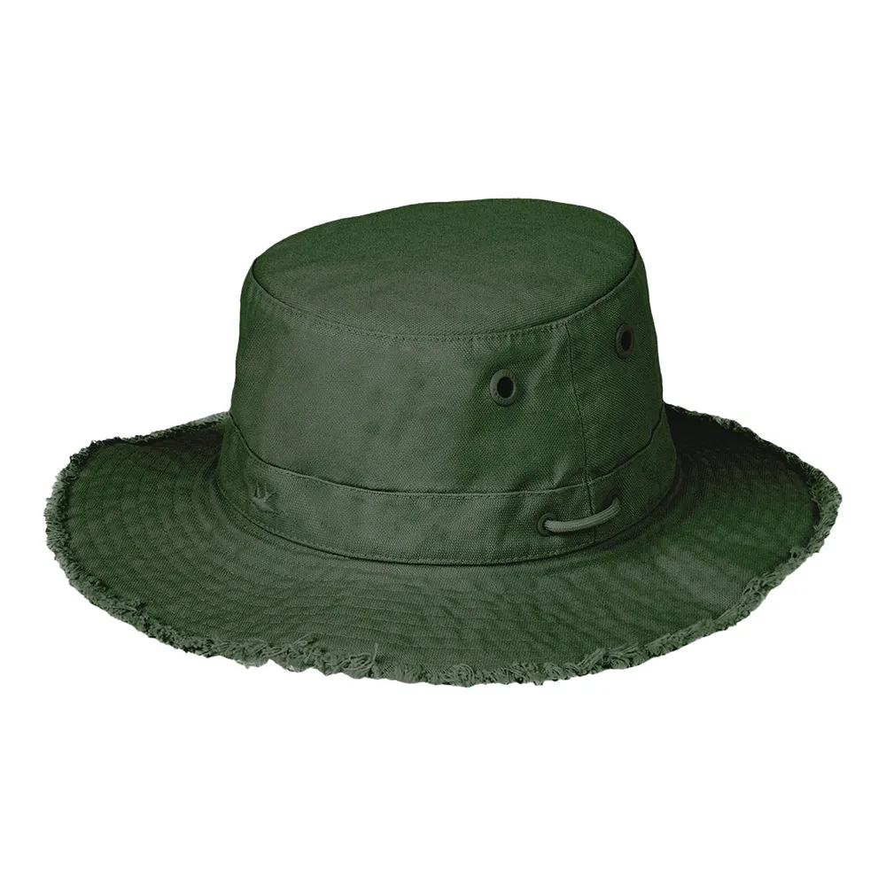 Tilley Hats T3 Fringe Wanderer Cotton Sun Hat - Pine Green