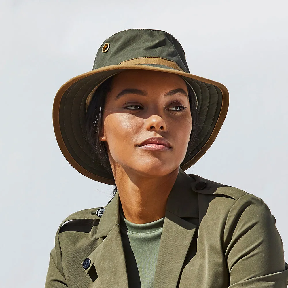 Tilley Hats TWC7 Waxed Cotton Outback Hat - Olive
