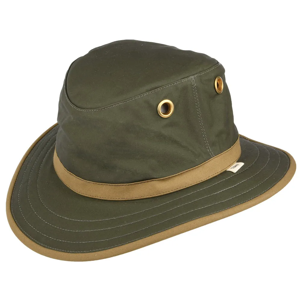Tilley Hats TWC7 Waxed Cotton Outback Hat - Olive