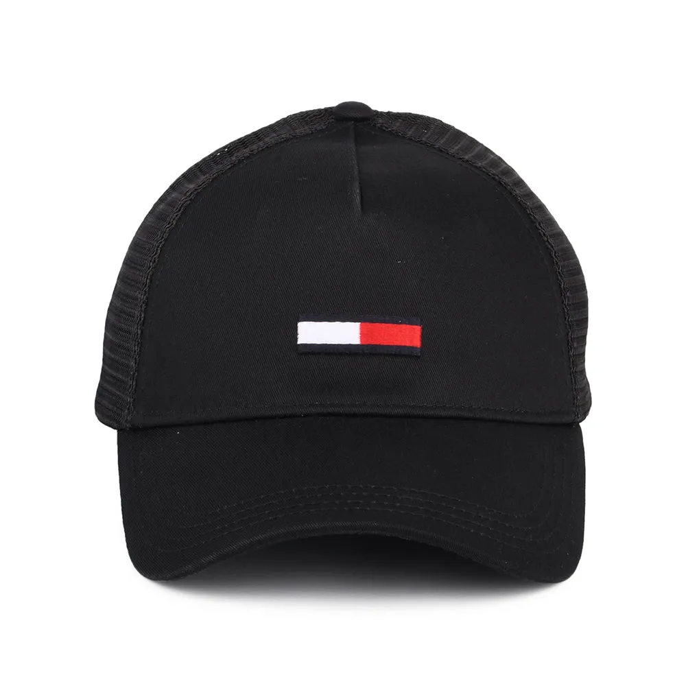 Tommy Hilfiger Hats TJM Flag Trucker Cap - Black