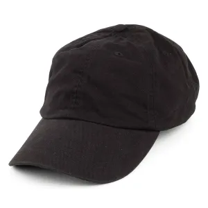 Washed Cotton Baseball Cap - Black