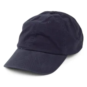 Washed Cotton Baseball Cap - Navy Blue