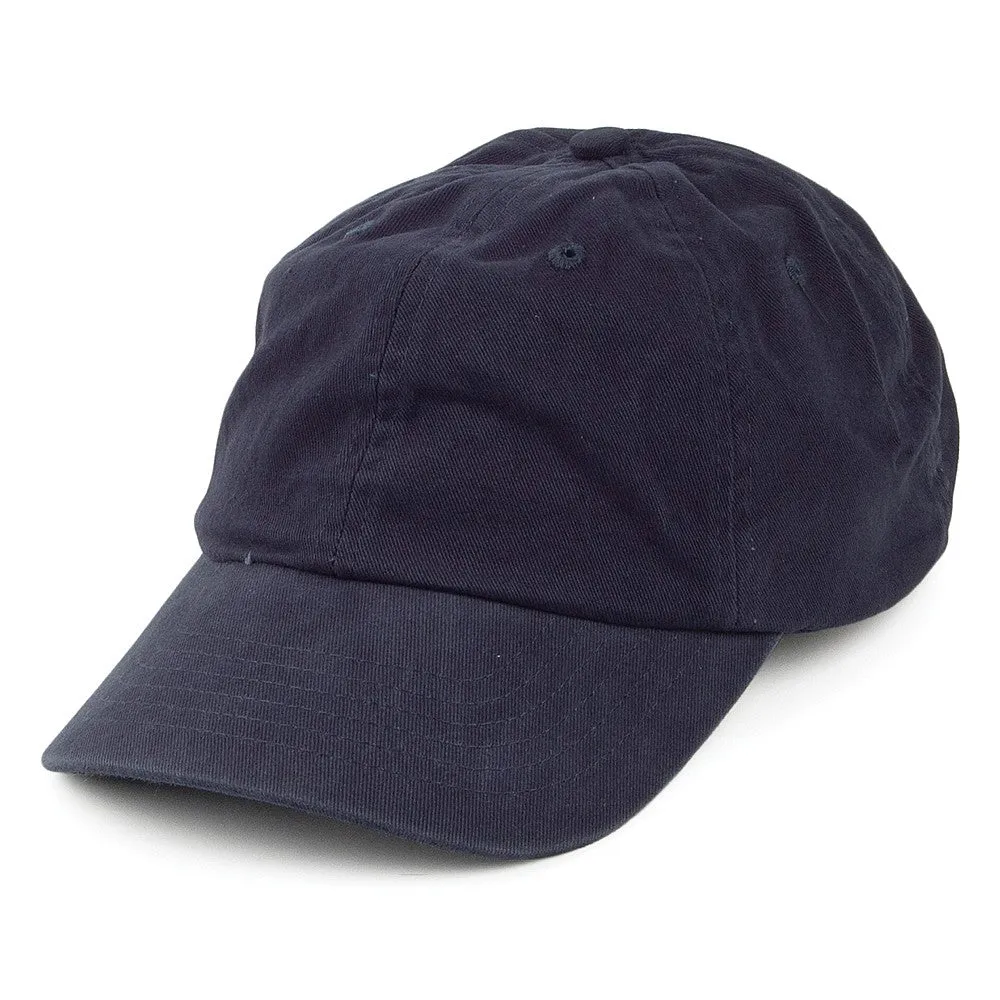 Washed Cotton Baseball Cap - Navy Blue