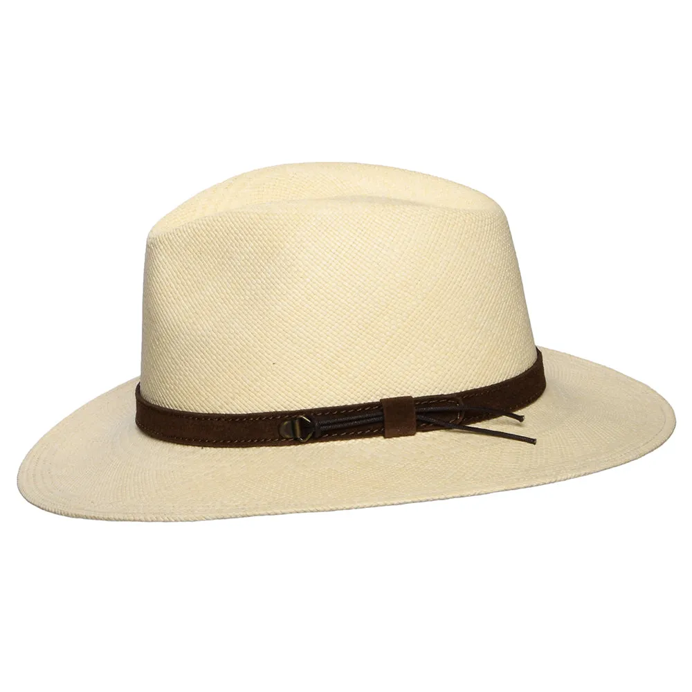 Whiteley Hats Cheltenham Panama Safari Fedora Hat - Natural