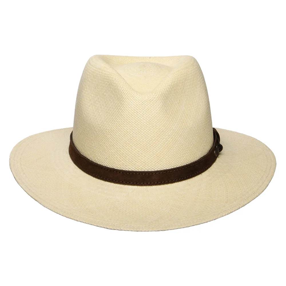 Whiteley Hats Cheltenham Panama Safari Fedora Hat - Natural