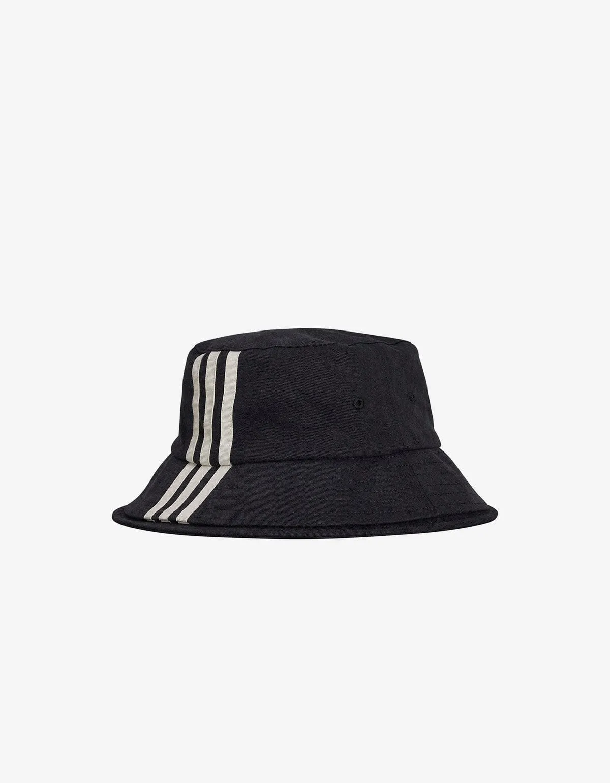 Y-3 Black 3-Stripes Bucket Hat